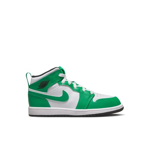 Jordan 1 Mid (PS), LUCKY GREEN/BLACK-WHITE