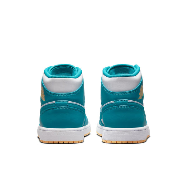 Air Jordan 1 Mid, AQUATONE/CELESTIAL GOLD-WHITE