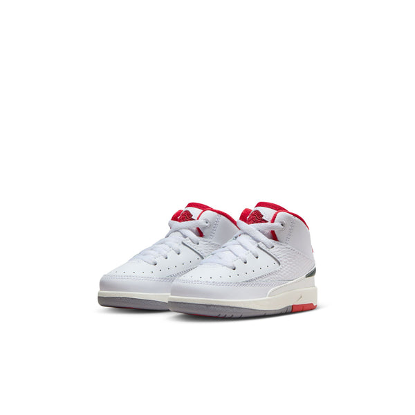 Jordan 2 Retro (TD), WHITE/FIRE RED-FIR-SAIL