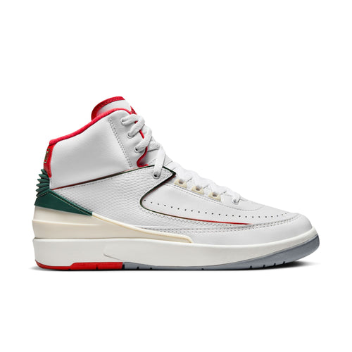 Air Jordan 2 Retro, WHITE/FIRE RED-FIR-SAIL