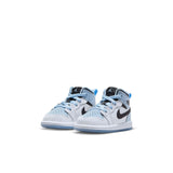 Jordan 1 Mid SE (TD), WHITE/ICE BLUE-BLACK