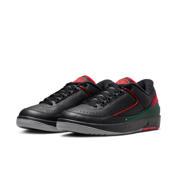 Air Jordan 2 Retro Low, BLACK/FIRE RED-FIR-CEMENT GREY