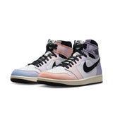 Air Jordan 1 Retro High OG, VIVID ORANGE/BLACK-ICED LILAC-TRUE BLUE