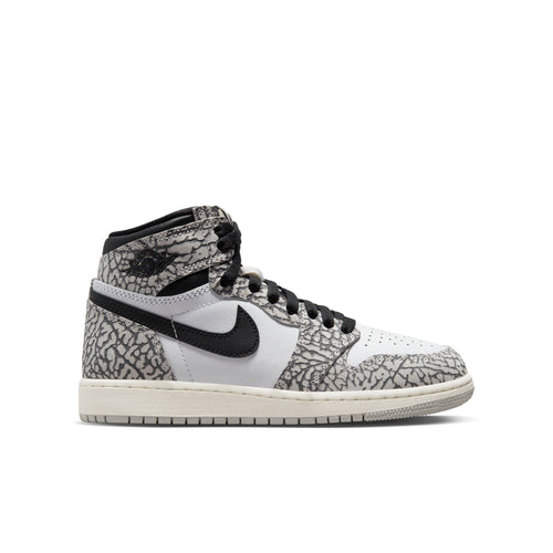 Air Jordan 1 High OG (GS), TECH GREY/MUSLIN-BLACK-WHITE