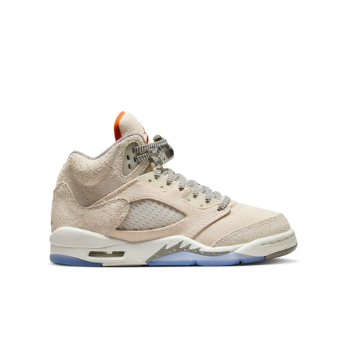 Air Jordan 5 Retro SE Craft (GS), LT OREWOOD BRN/SAFETY ORANGE-FLAT PEWTER