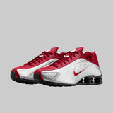 Nike Shox R4, Metallic Silver/team Crimson-black