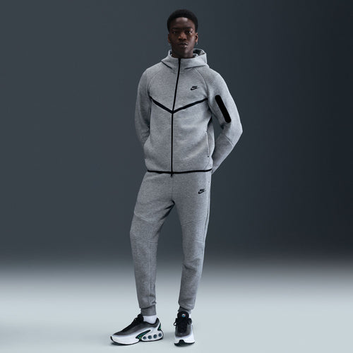 Nike Tech Men's Fleece Windrunner Full-Zip Jacket, Dk Grey Heather/black