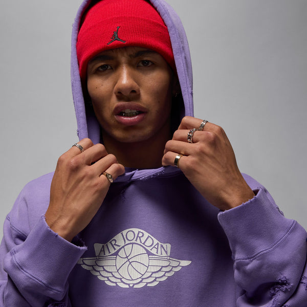 Jordan Rare Air Men's Fleece Pullover Hoodie, Purple Earth