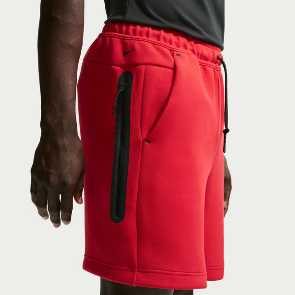 Nike Tech Men's Fleece Shorts, Speed Red/white