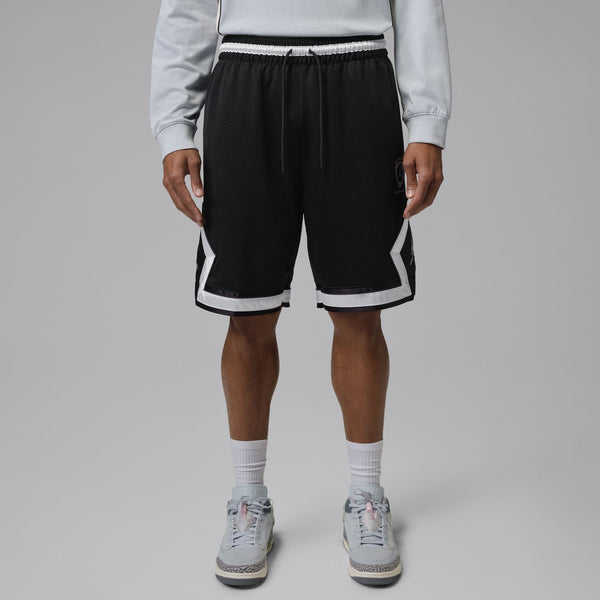 Jordan Brooklyn Men's Diamond Mesh Shorts, Black/metallic Silver