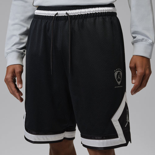 Jordan Brooklyn Men's Diamond Mesh Shorts, Black/metallic Silver