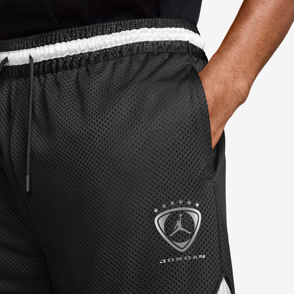 Jordan Brooklyn Men's Diamond Mesh Shorts, Black/metallic Silver