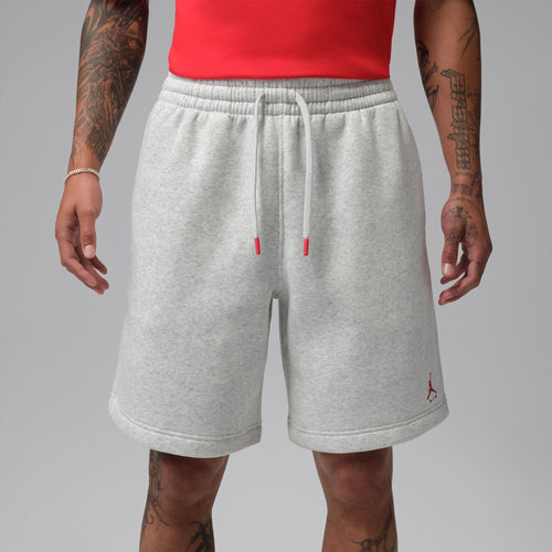 Jordan Brooklyn Men's 9" Shorts, NEUTRAL GREY/HTR/UNIVERSITY RED