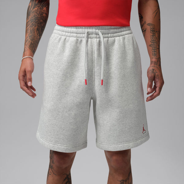 Jordan Brooklyn Men's 9" Shorts, NEUTRAL GREY/HTR/UNIVERSITY RED