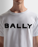 BALLY LOGO T-SHIRT IN COTTON, WHITE