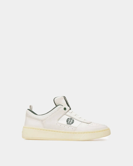 LANVIN LEATHER CURB SNEKAERS, PALE PINK/MANGO