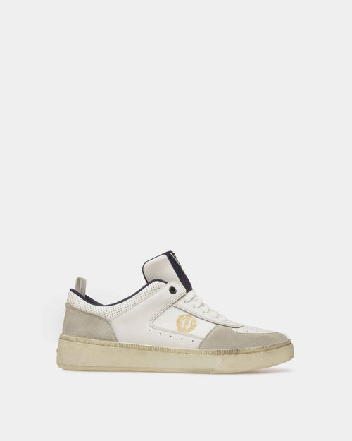 BALLY RIWEIRA LOW TOP SNEAKER, WHITE/MIDNIGHT