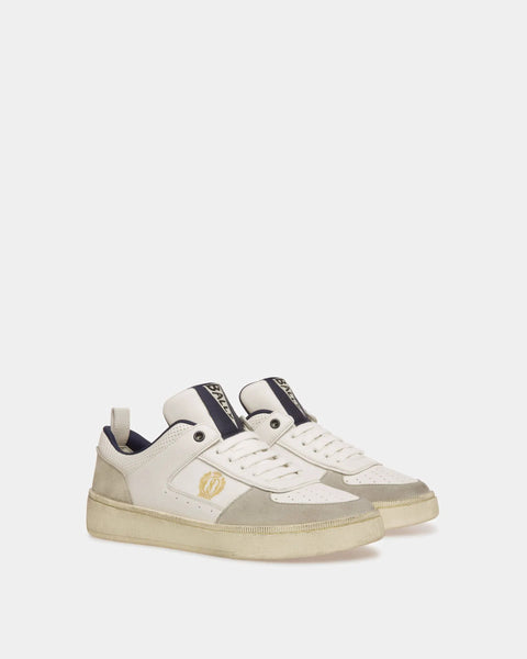 BALLY RIWEIRA LOW TOP SNEAKER, WHITE/MIDNIGHT