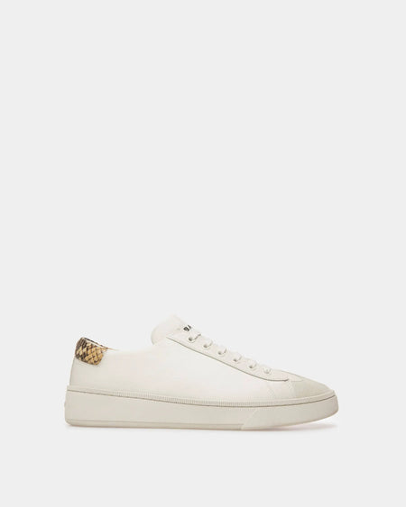 BALLY RAISE SNEAKERS IN LEATHER, WHITE