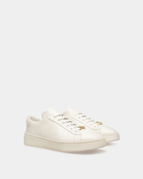 BALLY RAISE SNEAKERS IN LEATHER, WHITE