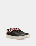 BALLY RAISE SNEAKERS IN LEATHER, BLACK