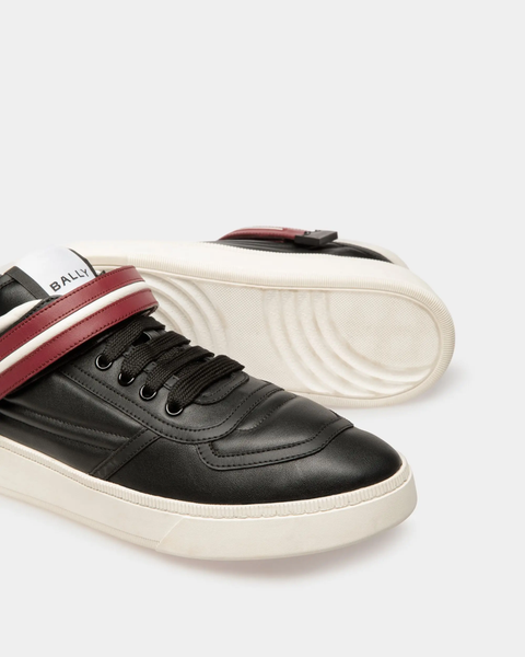 BALLY RAISE SNEAKERS IN LEATHER, BLACK