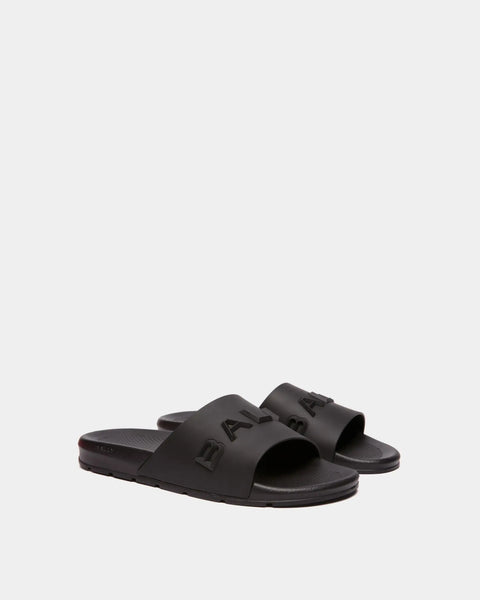 BALLY SEASIDE SANDAL IN RUBBER, BLACK