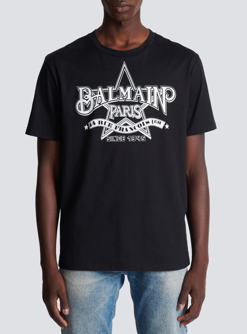 BALMAIN STAR T-SHIRT, BLACK