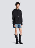 BALMAIN SIGNATURE OVERSHIRT, BLACK