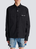 BALMAIN SIGNATURE OVERSHIRT, BLACK