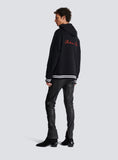 BALMAIN SIGNUATRE HOODIE, BLACK