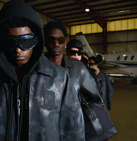 AVIREX LIMITED EDITION CAMO ICON JACKET, BLACK