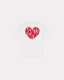 KENZO HEART OVERSIZE T-SHIRT, OFF WHITE