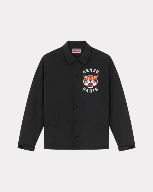 KENZO LUCKY TIGER QUILTED COACH JACKET, BLACK