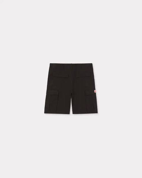 KENZO WORKWEAR CARGO SHORTS, BLACK