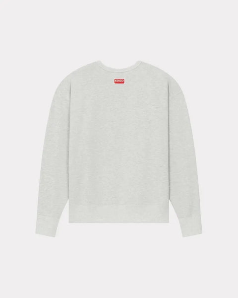 KENZO LUCKY TIGER EMBROIDERED OVERSIZED SWEATSHIRT, PALE GREY