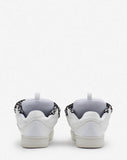 LANVIN X FUTURE CURB 3.0 LEATHER SNEAKERS, WHITE/BLACK