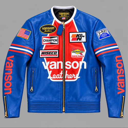 VANSON STAR JACKET, SURF/ORANGE