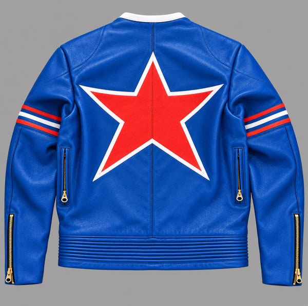 VANSON STAR JACKET, SURF/ORANGE