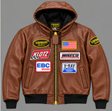 VANSON HOODED TJP TEAM JACKET, BROWN