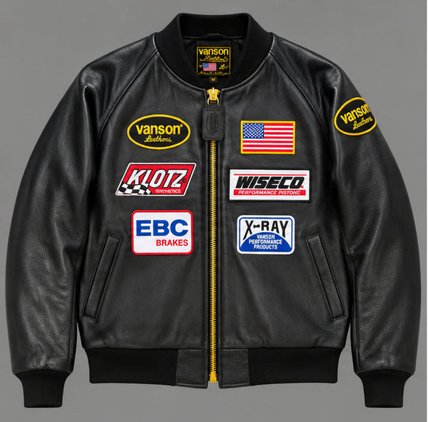 VANSON TJP TEAM JACKET, BLACK/BLACK