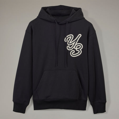 Y-3 GFX HOODIE BLACK, BLACK