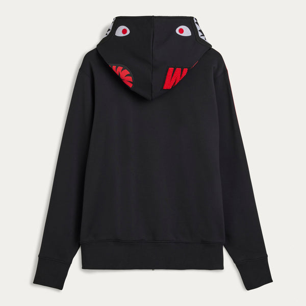 BAPE X ADIDAS SHARK FZ HOODIE, BLACK