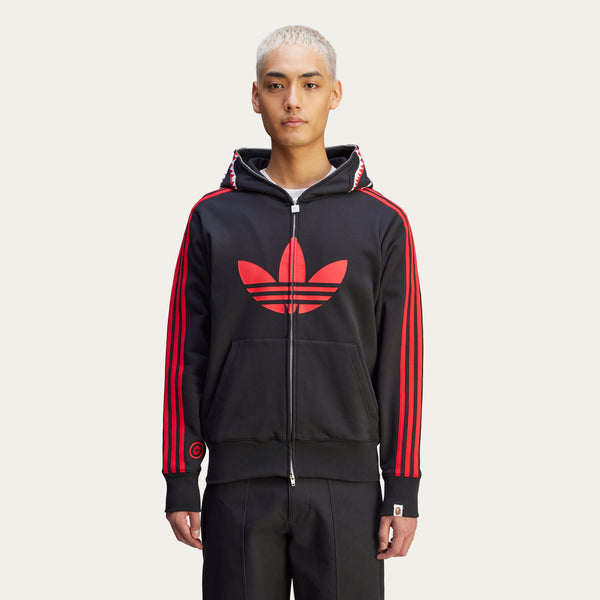 BAPE X ADIDAS SHARK FZ HOODIE, BLACK