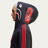 BAPE X ADIDAS SHARK FZ HOODIE, BLACK