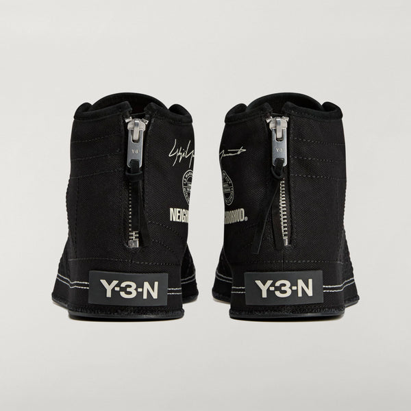 Y-3 X NEIGHBORHOOD NIZZA HI, BLACK/BLACK/OWHITE