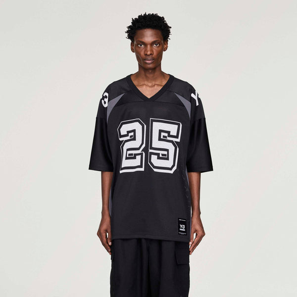 Y-3 X NEIGHBORHOOD FOOTBALL JERSEY, BLACK
