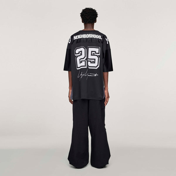 Y-3 X NEIGHBORHOOD FOOTBALL JERSEY, BLACK