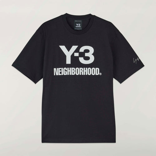Y-3 X NEIGHBORHOOD LOGO T-SHIRT, BLACK