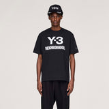 Y-3 X NEIGHBORHOOD LOGO T-SHIRT, BLACK